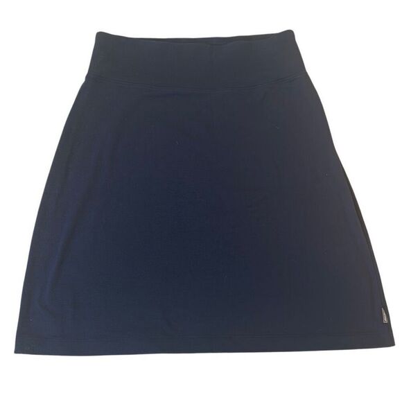 Eddie Bauer Active Outdoor Casual Knit MIDI Navy Blue Skirt S - Picture 1 of 7